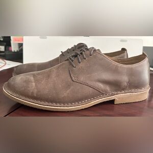 Nunn Bush Men's Linwood Brown Leather Plain Toe Lace-up Oxford Shoes Size 11 M‎